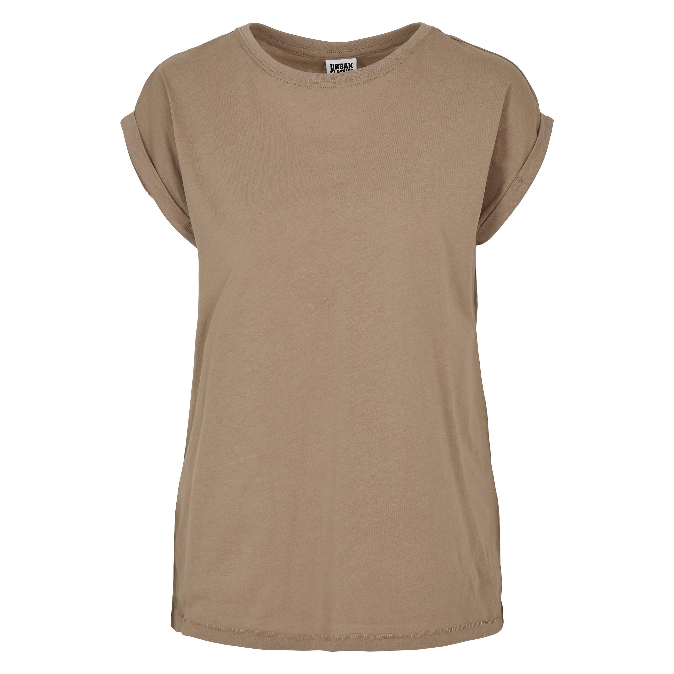 Urban Classics, Damen, Shirts, Ladies Extended Shoulder Tee - 2126, Braun, (Xs)