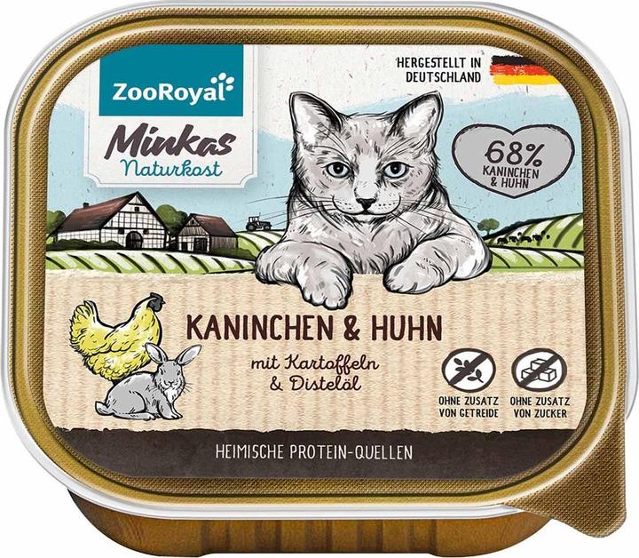 Zooroyal Minkas Naturkost Kaninchen und Huhn mit Kartoffeln (Adult, 16 Stk., 1600 g)
