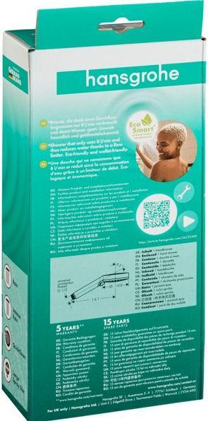 Produktbild hansgrohe HG Handbrause CROMETTA VARIO DN 15 EcoSm Version 9 l/min weiss/chrom (2 Strahlarten, 9 l/min)