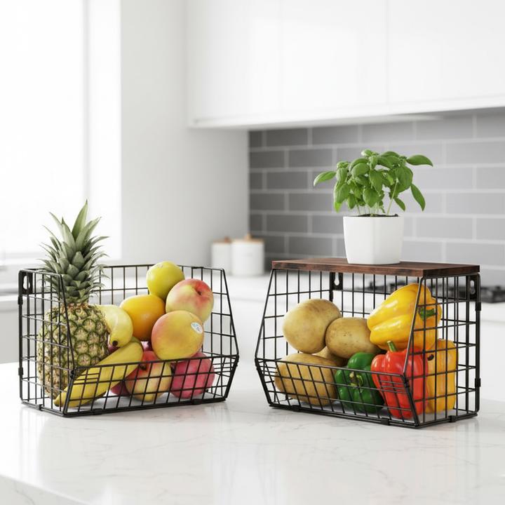 Produktbild Relaxdays Obstkorb Wandregal