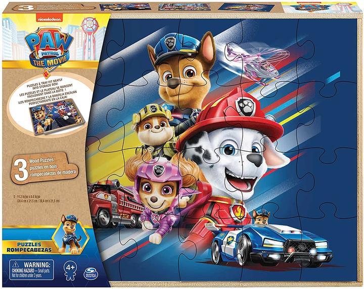 Actual product image Spin Master PAW Movie Wooden Puzzle Set of 3 (2 possible puzzles) (24 pieces)