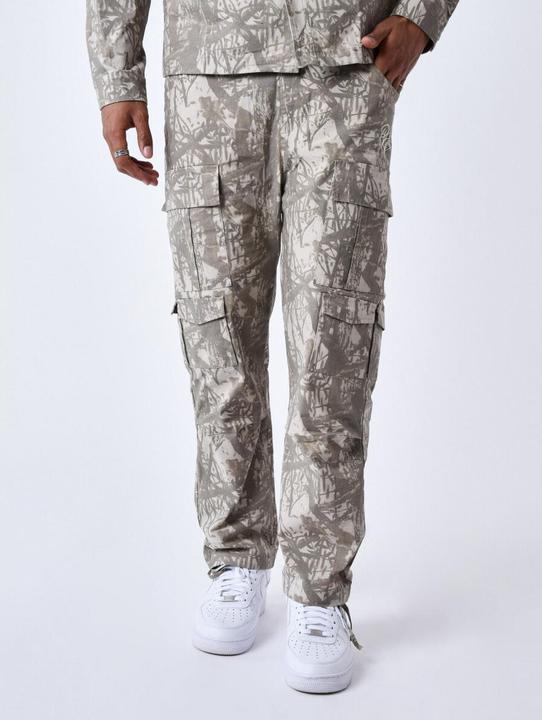 Actual product image Project X Paris Multi-pocket cargo trousers with branch pattern (M)