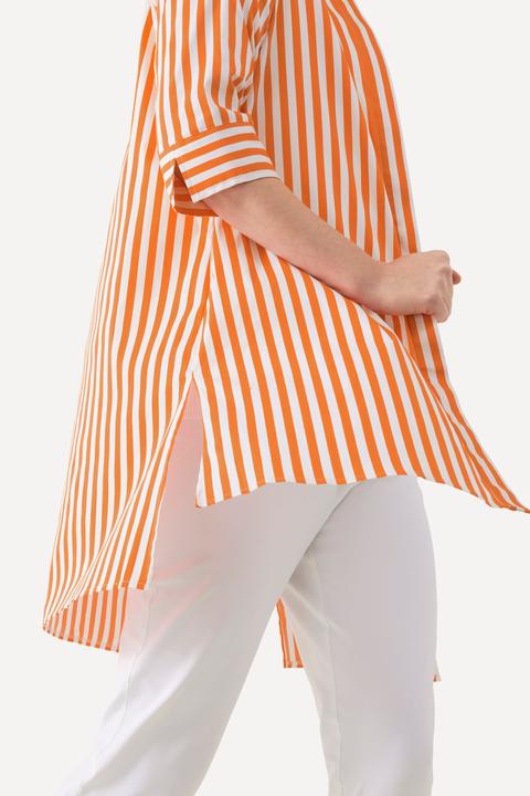 Produktbild Ulla Popken Longbluse, Streifen, A-Linie, Hemdkragen, 3/4-Arm (42, 44)