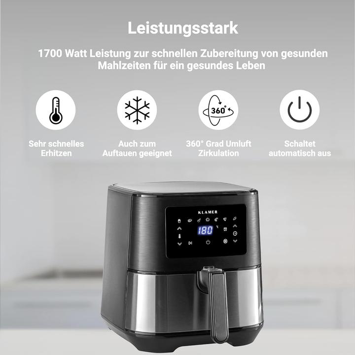 Immagine prodotto KLAMER Heissluftfritteuse