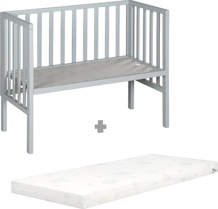Image du produit Roba Lit d'appoint 2en1 avec barrière + matelas