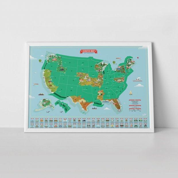 Produktbild Luckies Scratch Malp USA Landmarks (82 x 58 cm)