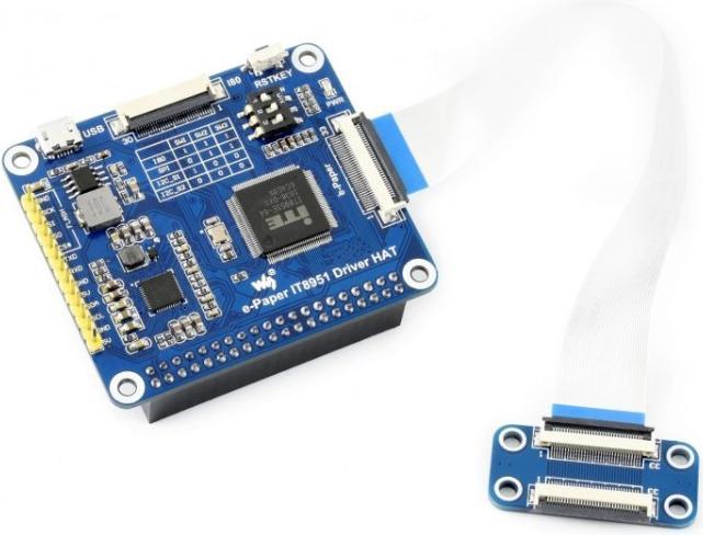 Immagine prodotto WaveShare 1200x825 9,7 pollici Nero Bianco Display E-Ink Raspberry Pi HAT