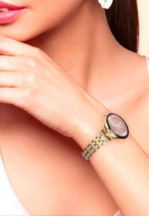 Produktbild Techmade Smartwatch Lyra Medium Mesh Gold (36 mm)