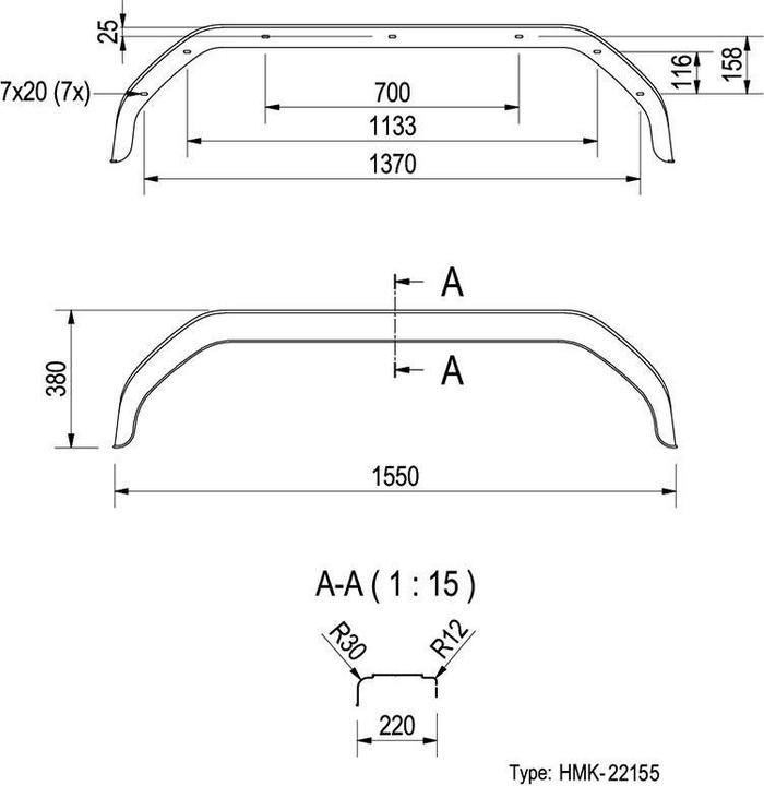 Produktbild ProPlus Kotflügel Kunststoff Tandemachse