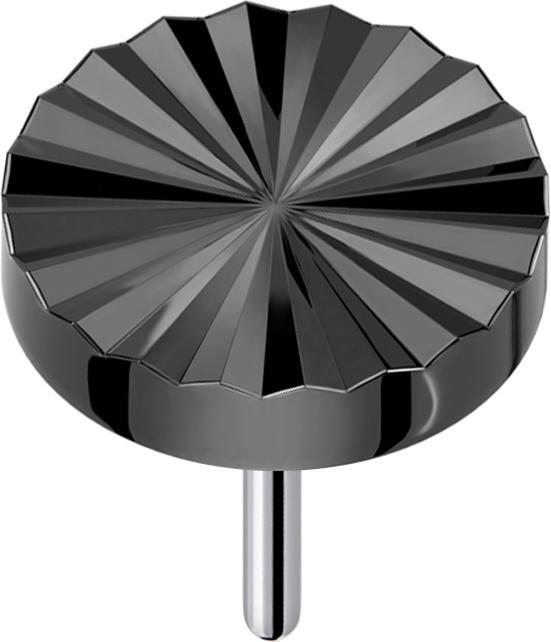 Produktbild Star Piercing Threadless Diamantschliff Scheibe rund schwarz (ohne Messing, Titan)