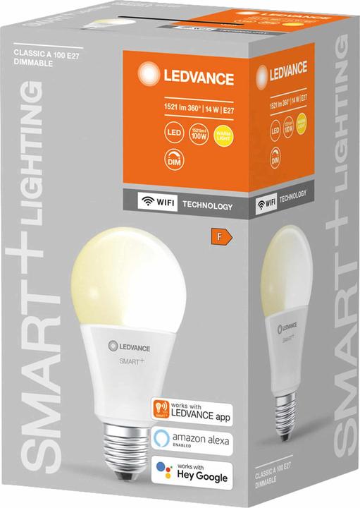 Produktbild Ledvance Smart+ Wifi Classic (E27, 14 W, 1521 lm, 1 x, F)