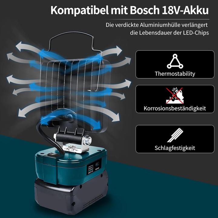 Produktbild ‎Edtran LED Arbeitsleuchte 18V Akku (6000 lm)