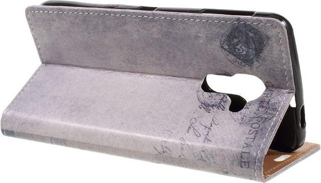 Actual product image MU Style Leather case with USA flag and cat (DTEK60)