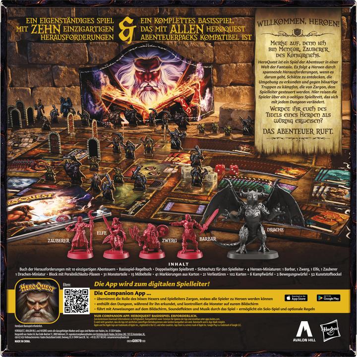 Actual product image Hasbro HeroQuest board game The Departure *German version* (German)