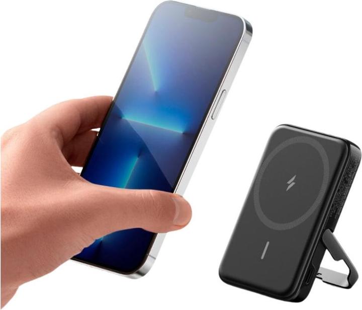 Produktbild Anker 322magGo wireless magnatic Power Bank 5000mAh 7,5W with stand black (5000 mAh, 12 W, 18.50 Wh)