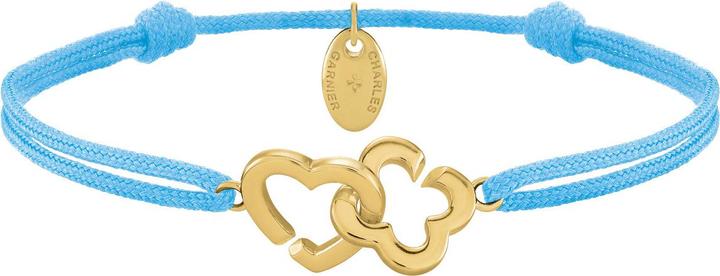 Immagine prodotto Charles Garnier Bracciale PASSION con cuore e quadrifoglio in argento placcato oro (16 cm, Argento)