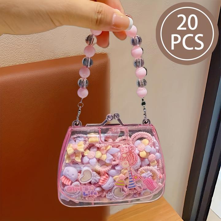 Activity Board 20Pcs Sweet Style Harz Haargummis Set für Jugendliche, gemischte Farbe Pflanze Muster, sortierte (Haargummi Set)