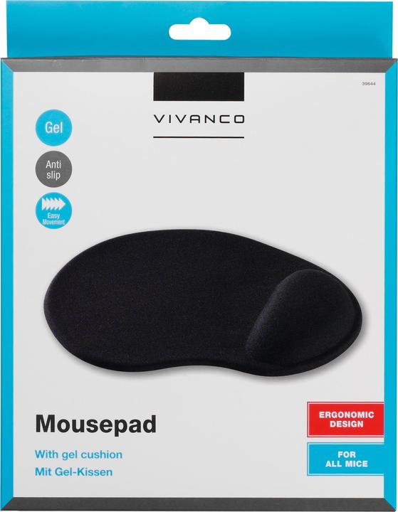 Produktbild Vivanco Gel Mousepad, schwarz