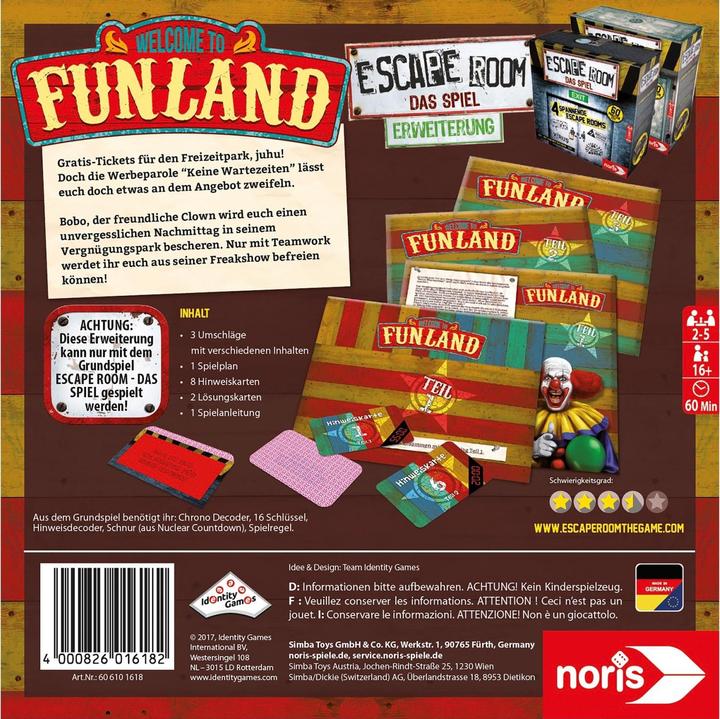 Produktbild Noris Escape Room Funland (Deutsch)