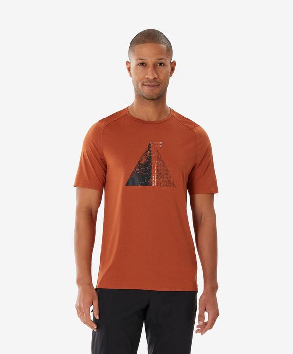Quechua T-shirt de randonnée manches courtes homme, MH500 marron