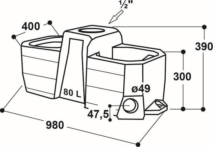 Actual product image Suevia Playpen and grazing trough model WT80WT80-N