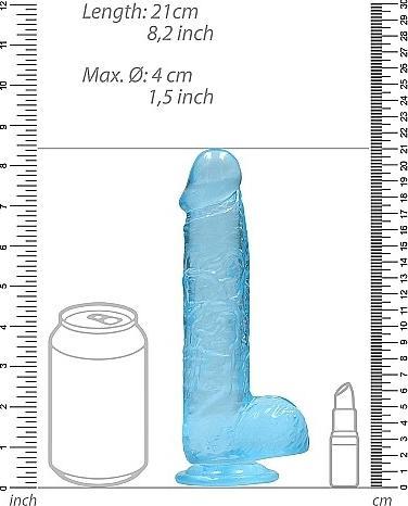 Actual product image RealRock 8" / 19 cm Realistic Dildo with Balls