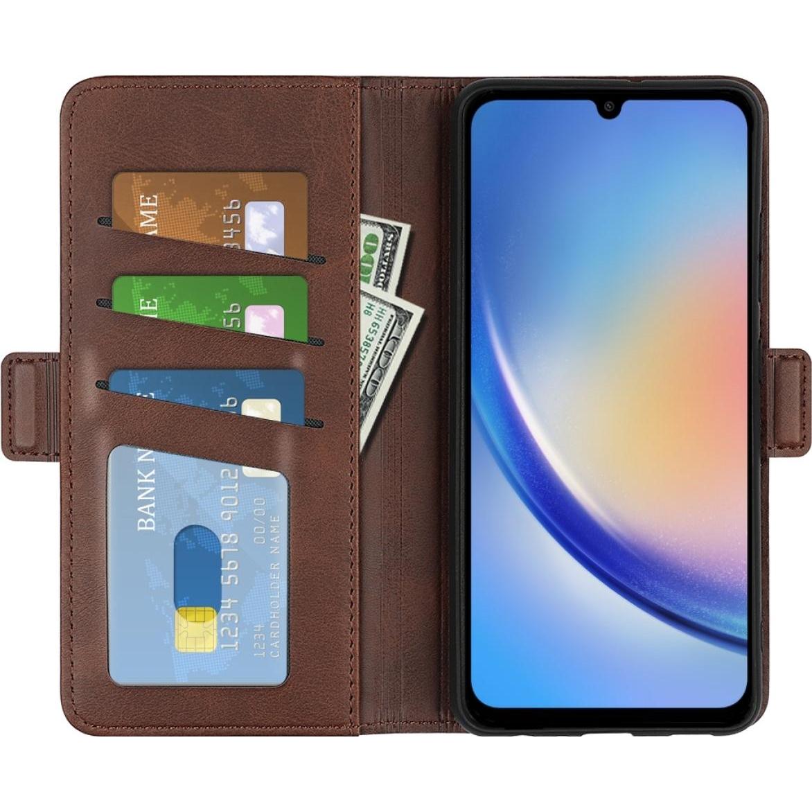 Thumbnail - Screenguard CardLounge Samsung Galaxy A34 5G Leder Hülle (Samsung Galaxy A34 5G), Smartphone Hülle, Braun