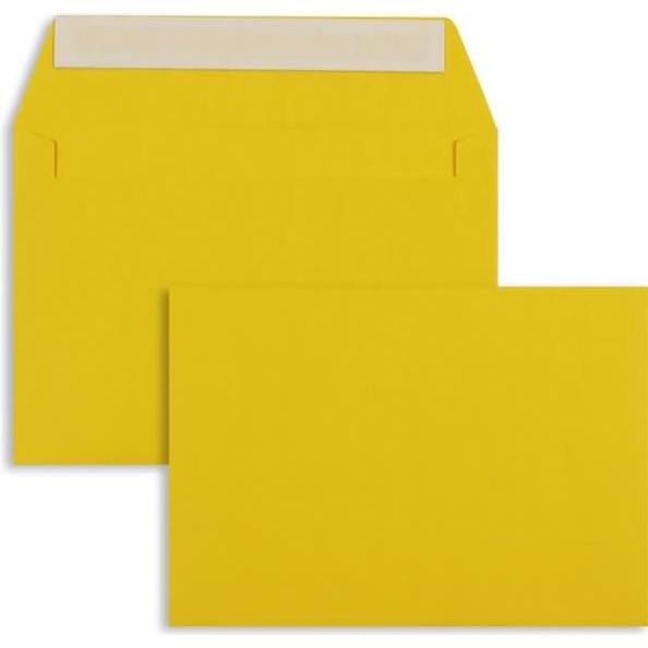 Blanke, Briefumschlag, Briefumschläge C6 100g/qm haftklebend VE=100 Stück goldgelb (C6, 100 x)
