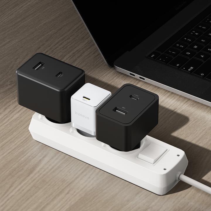 Productafbeelding Baseus - Wall Charger Palm (P10111602213-00) - Fast Charger, Type-C, PD 20W, 5V/3A - Moon White (20 W)