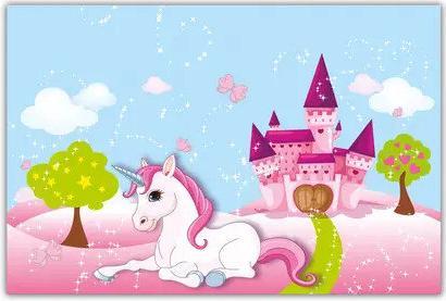 GoDan Einhorn-Papiertischdecke 120x180cm (180 x 120 cm)