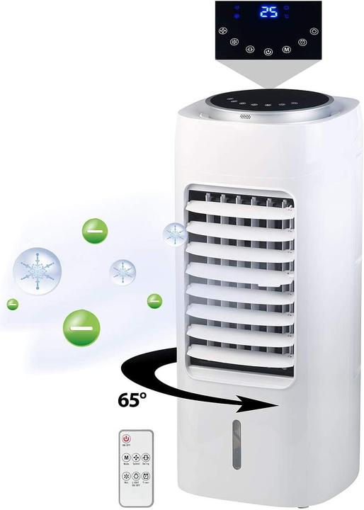 Image du produit Sichler Refroidisseur d'air 3en1, humidificateur & ionisateur, boutons tactiles, minuterie, 65 W (20 m²)