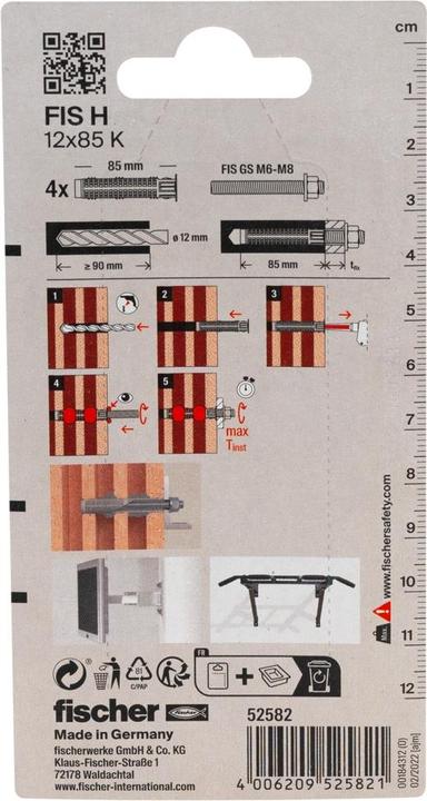 Actual product image Fischer Anchor sleeve FIS H 12x85 K K (4). (4 pcs.)