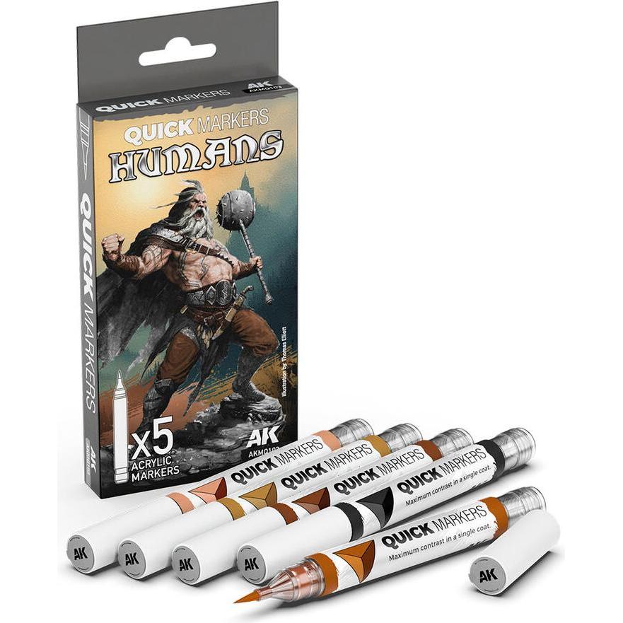 AK Interactive Humans Quick Markers Set (AKMQ103)