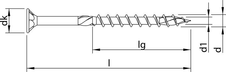 Immagine prodotto Heco TOPIX-plus 5.0x50, testa svasata, T-25, TG, A3K, 200 pezzi. (200 Viti per pezzo)