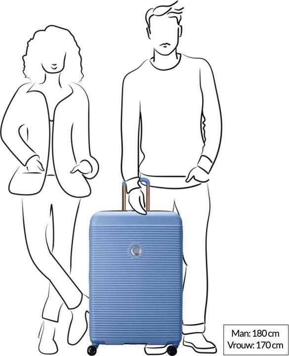 Actual product image Delsey Freestyle 4 Wheel Trolley 76 himmelblau (104 l)