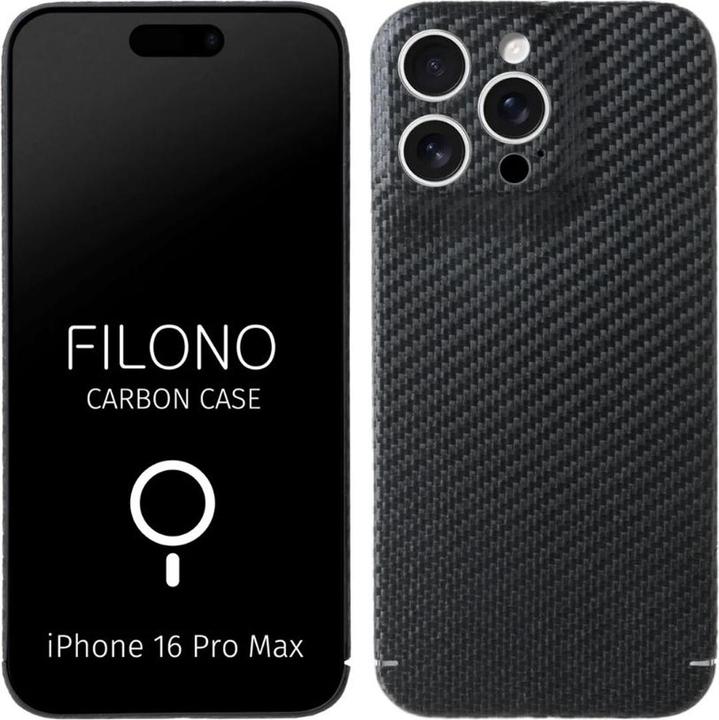 Produktbild Filono MagSafe Backcover aus echtem Carbon Carbon Black (Apple iPhone 16 Pro Max)