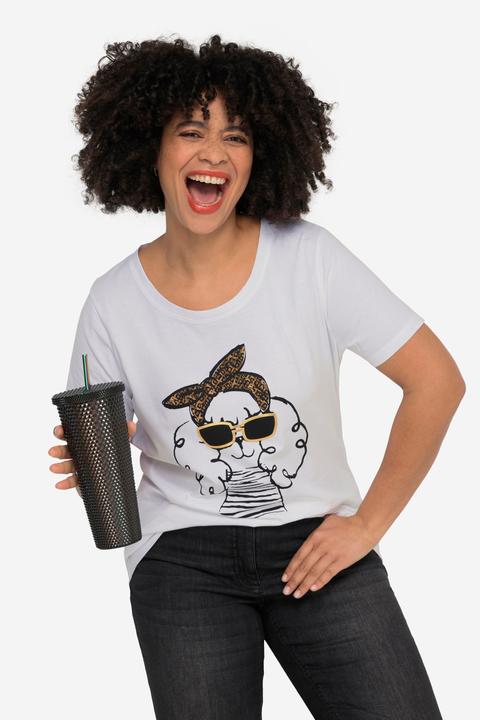 Produktbild Angel of Style T-Shirt, Lama-Motiv, Rundhals, Halbarm (48)