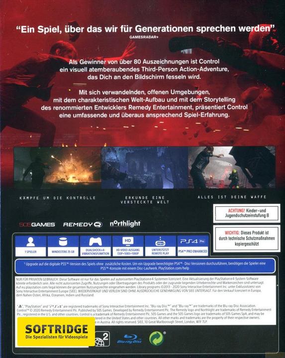 Immagine prodotto 505 Games Controllo - Edizione definitiva (PS4, PS5, DE)