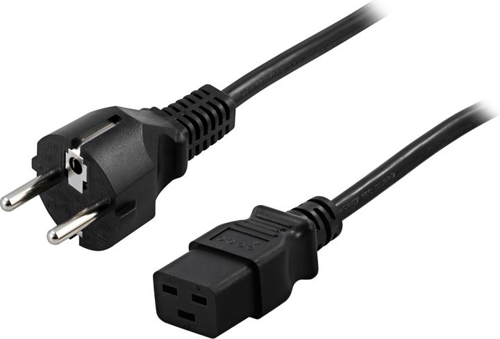 Actual product image Deltaco DEL-109T power cable Black CEE7/7 IEC C19 (2 m)