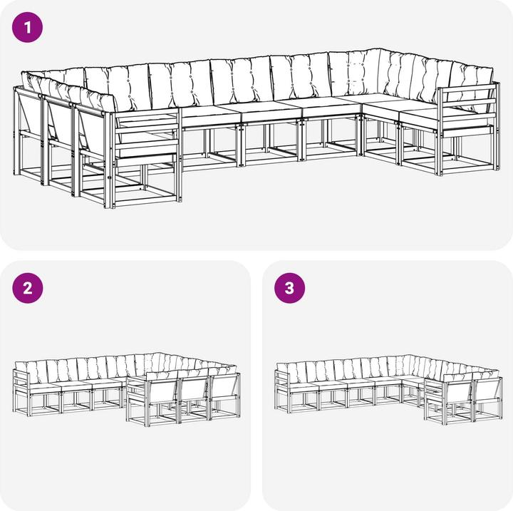 Produktbild vidaXL Outdoor-Sofa