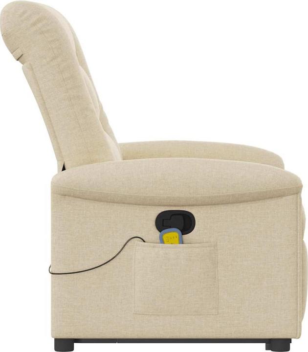 Produktbild vidaXL Massagesessel mit Aufstehhilfe Creme Stoff