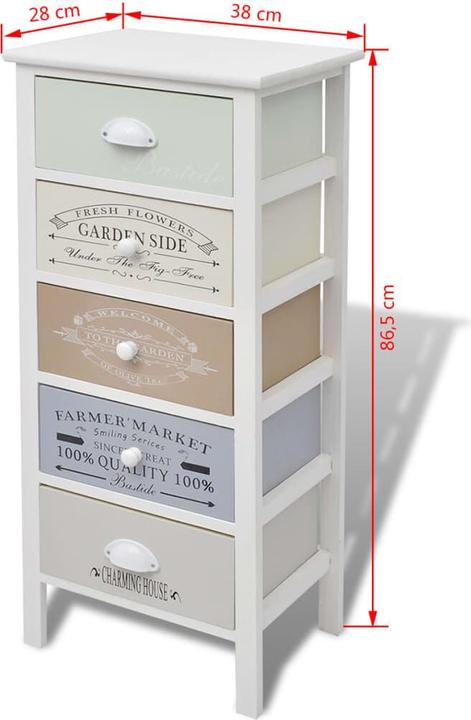 Produktbild vidaXL Lagerschrank (28 x 38 x 86.50 cm)