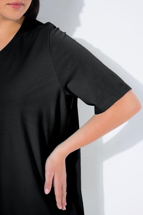 Produktbild Ulla Popken T-Shirt, A-Linie, V-Ausschnitt, Halbarm (62)