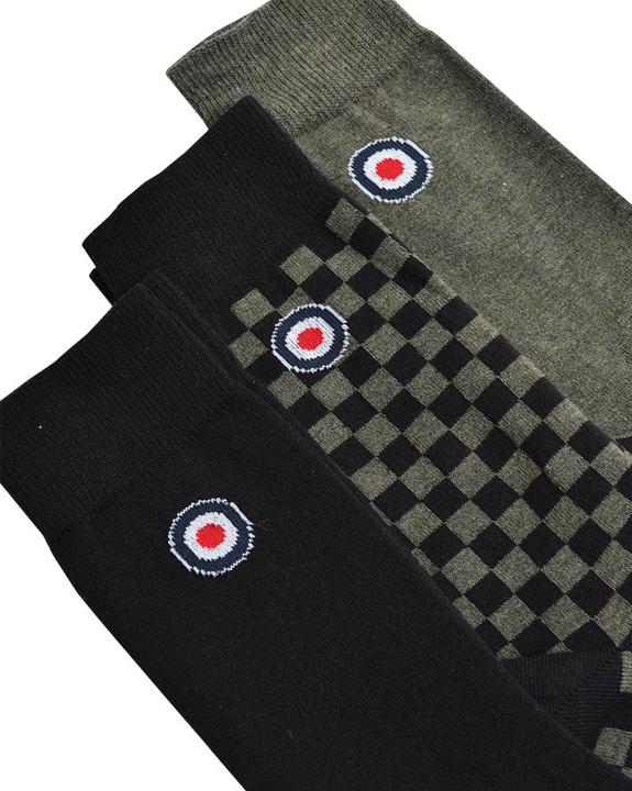 Actual product image Lambretta Mens Checkered Socks (Pack of 3) (39.5 - 45.5)
