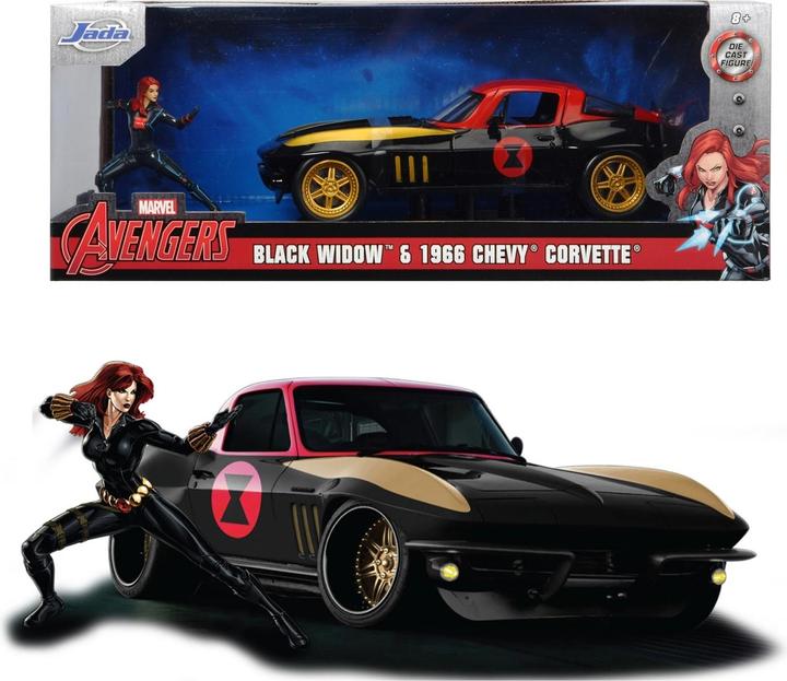Produktbild Dickie Marvel Black Widow 1966 Chevy 1/24 car