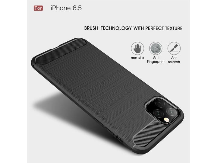 Immagine prodotto Screenguard Custodia Apple iPhone 11 Pro Max Carbon Brushed Soft TPU (Apple iPhone 11 Pro Max)