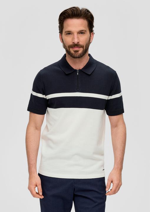 Produktbild s.Oliver Strickpullover Poloshirt aus Feinstrick (M)
