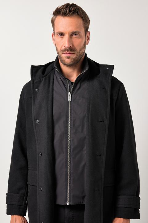 Produktbild JP1880 Wolloptik Funktionsmantel, wasserabweisend, Kapuze, Zipper, bis 7 XL (3XL)