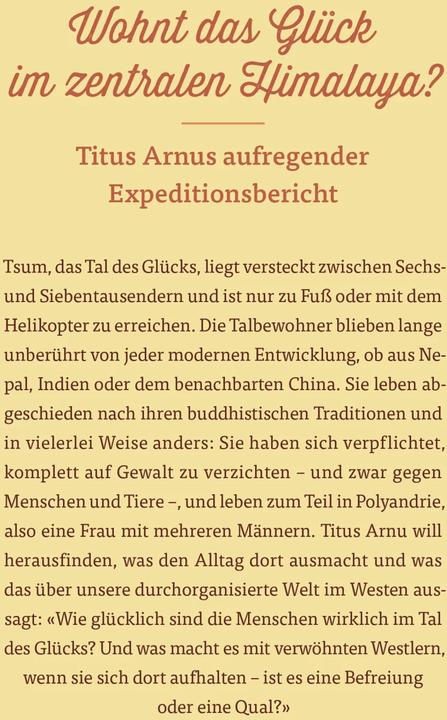 Image du produit Tsum - eine Himalaya-Expedition in das Tal des Glücks (Allemand, Titus Arnu, 2017)