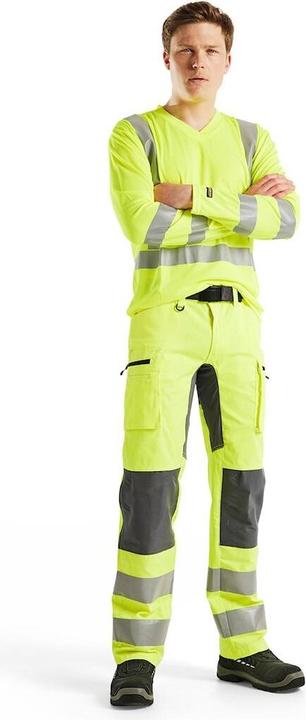 Produktbild Blakläder Langarmshirt mit hoher Sichtbarkeit V-Ausschnitt UV-Schutz Geruchshemmend (S)